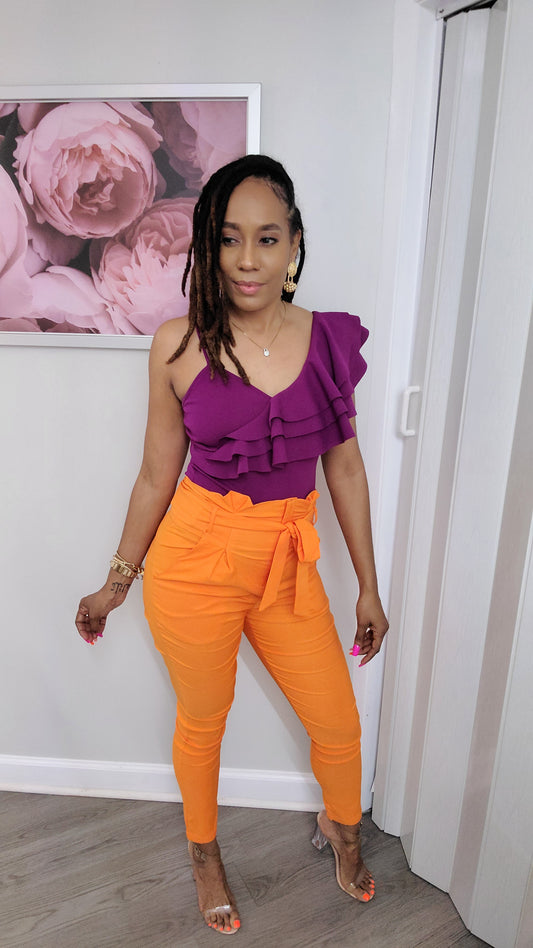 Bag it Paperbag Pants | Orange