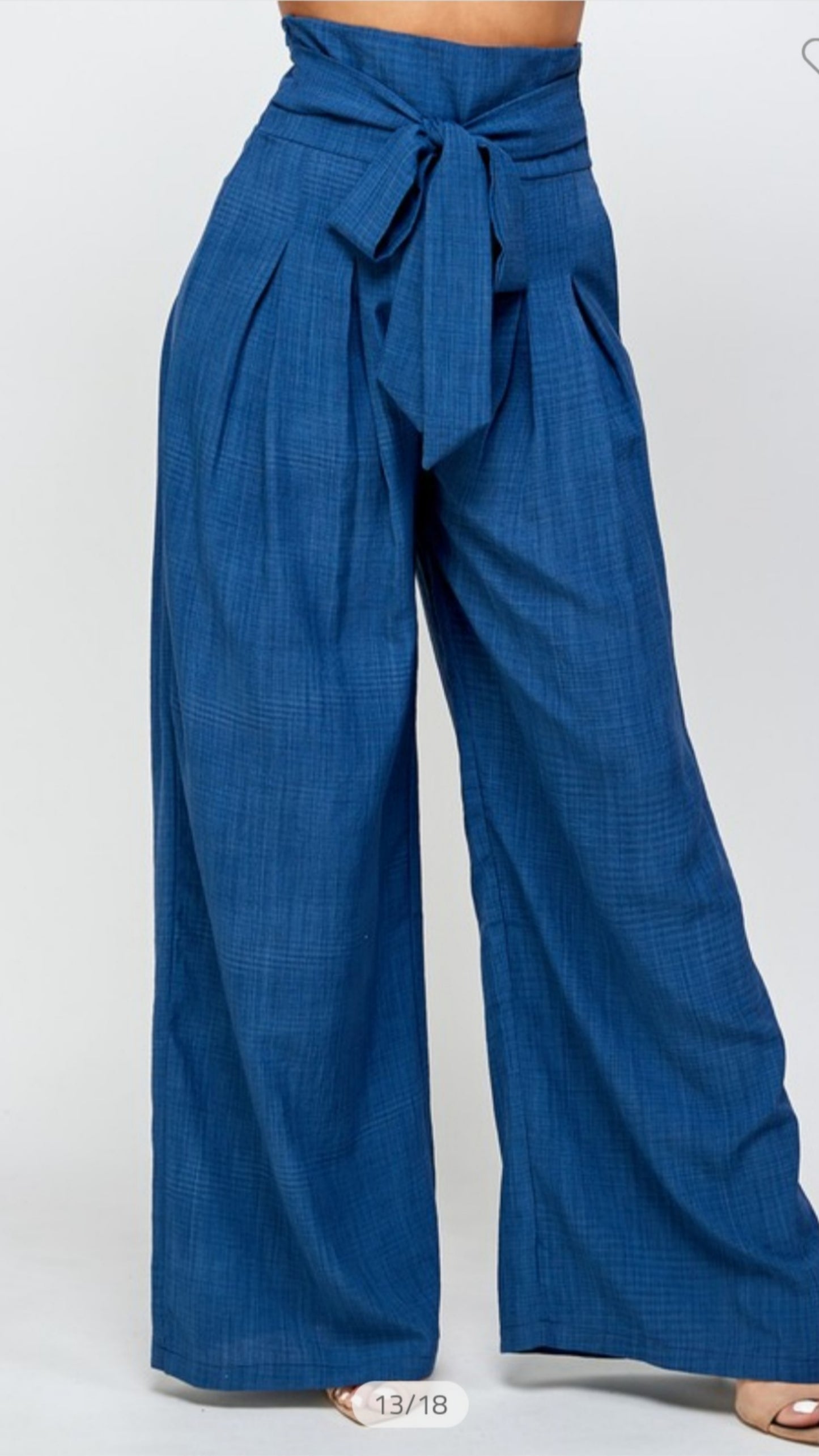 Office Type Palazzo Pants | Denim
