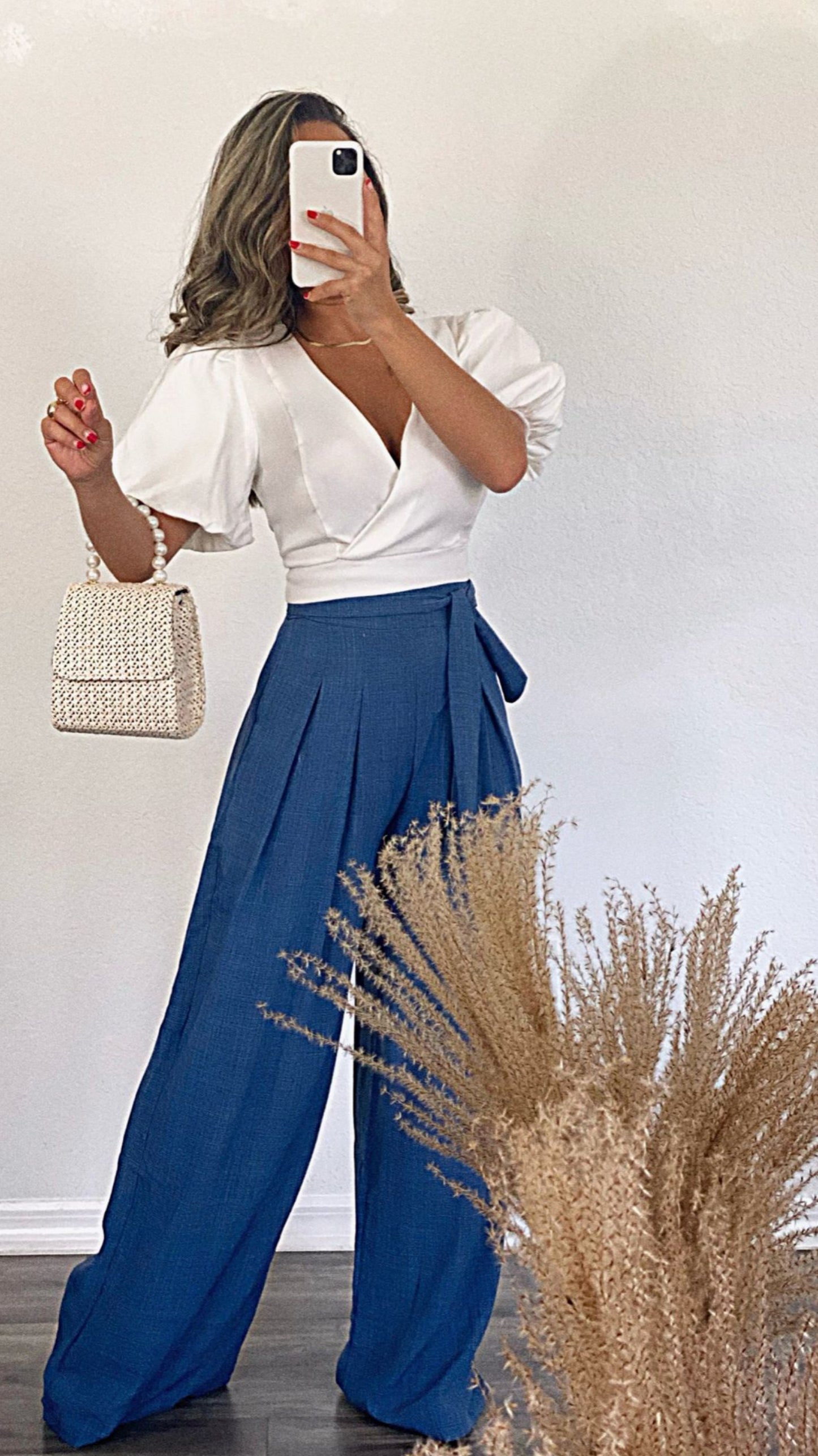 Office Type Palazzo Pants | Denim