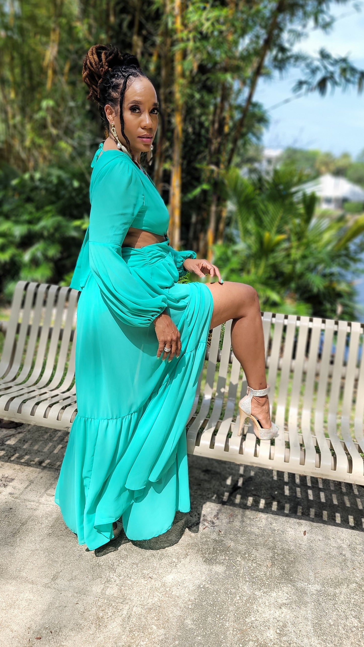 Fantasy Island Maxi Dress | Teal