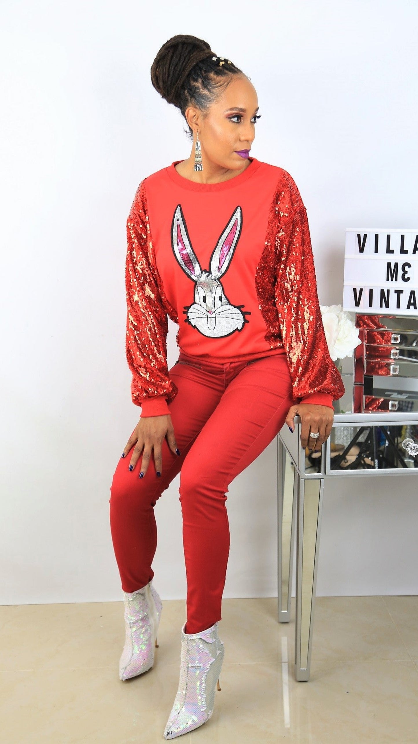 Bugz Bunny Sequins Sweatshirt
