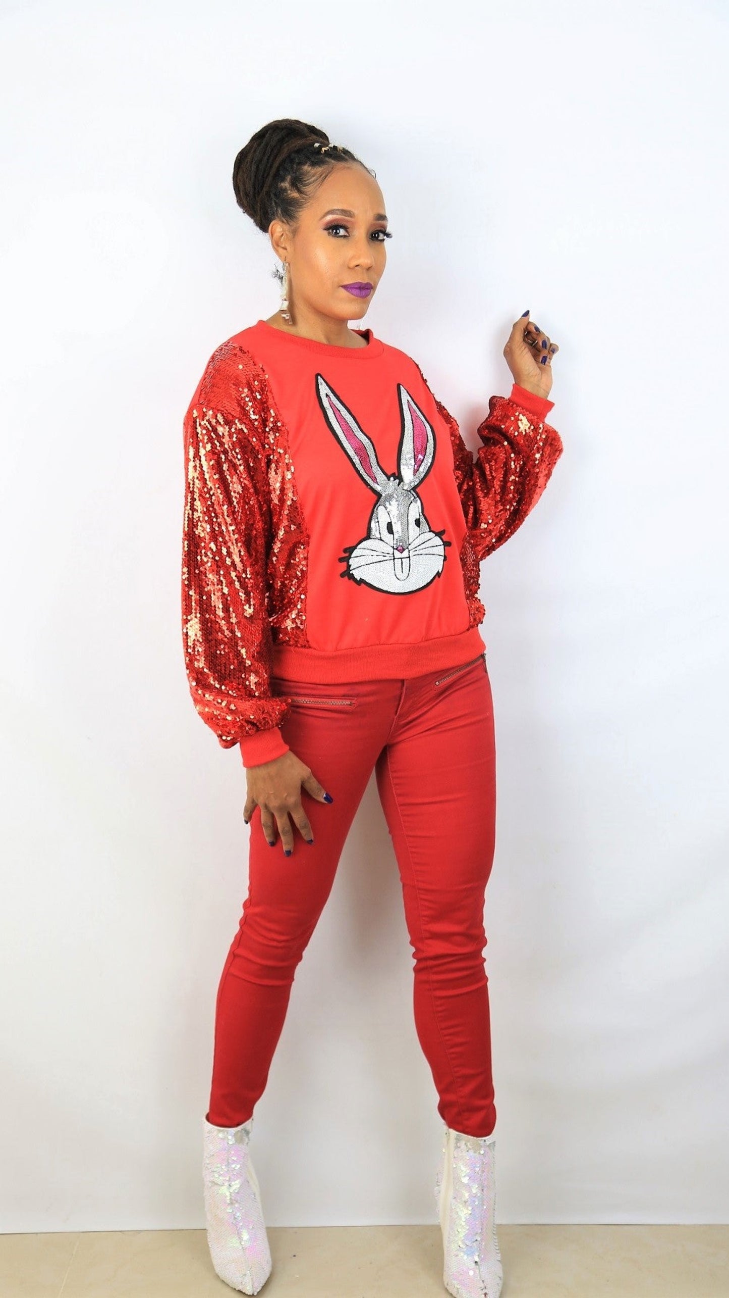 Bugz Bunny Sequins Sweatshirt