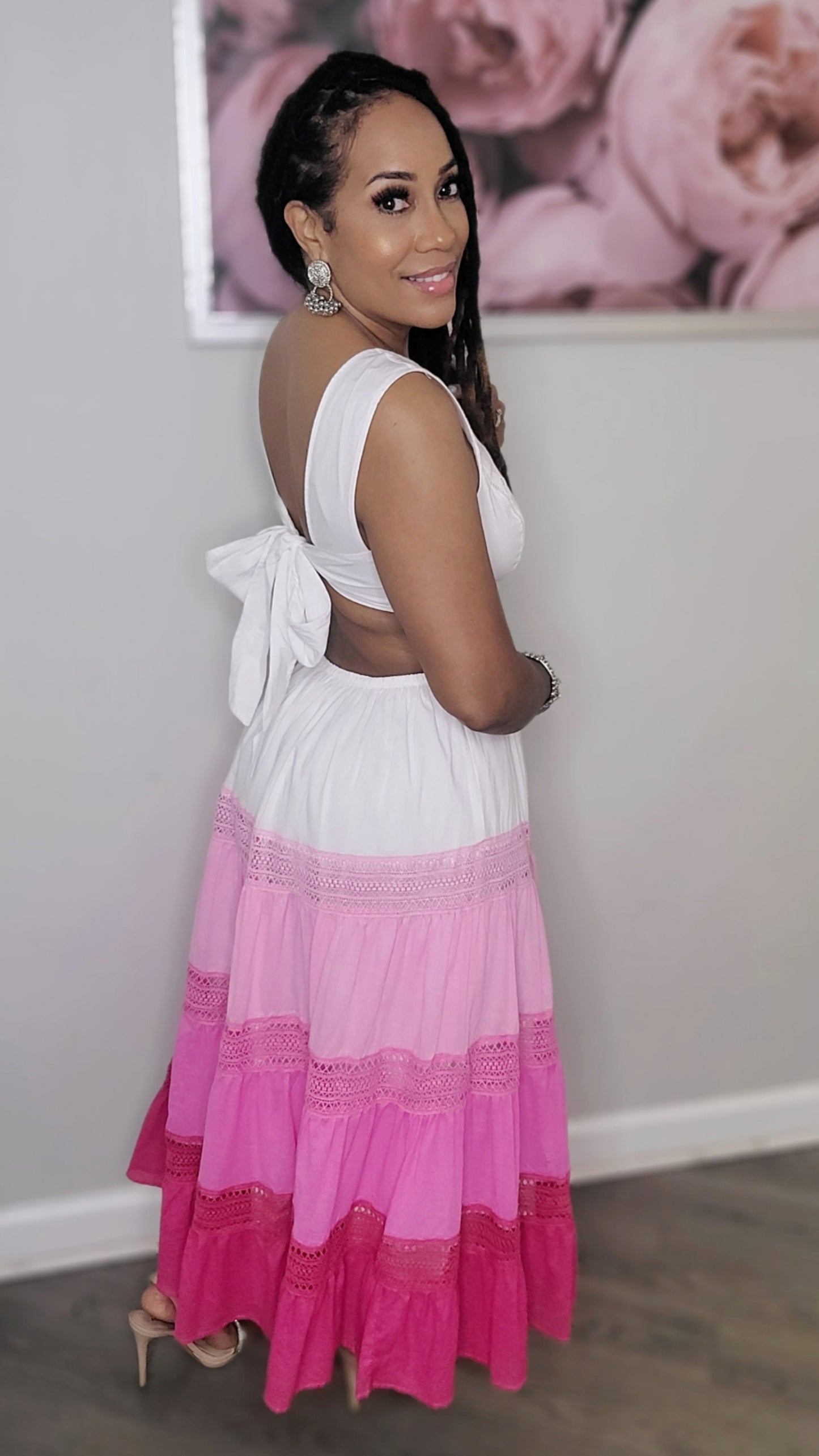 Ombre Coated Midi Maxi | Pink