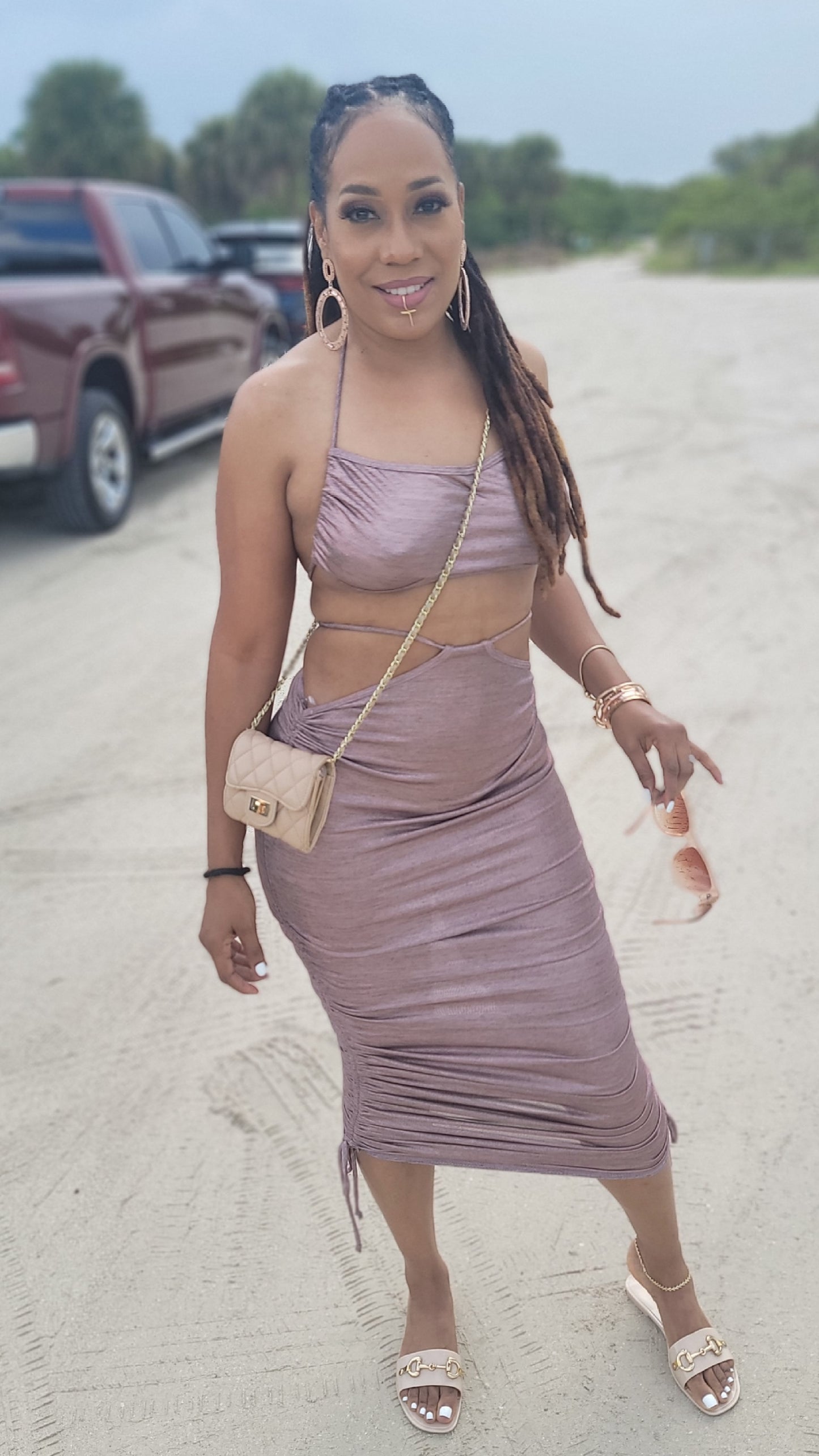 She's Got it Midi Skirt Set | Rose Gold