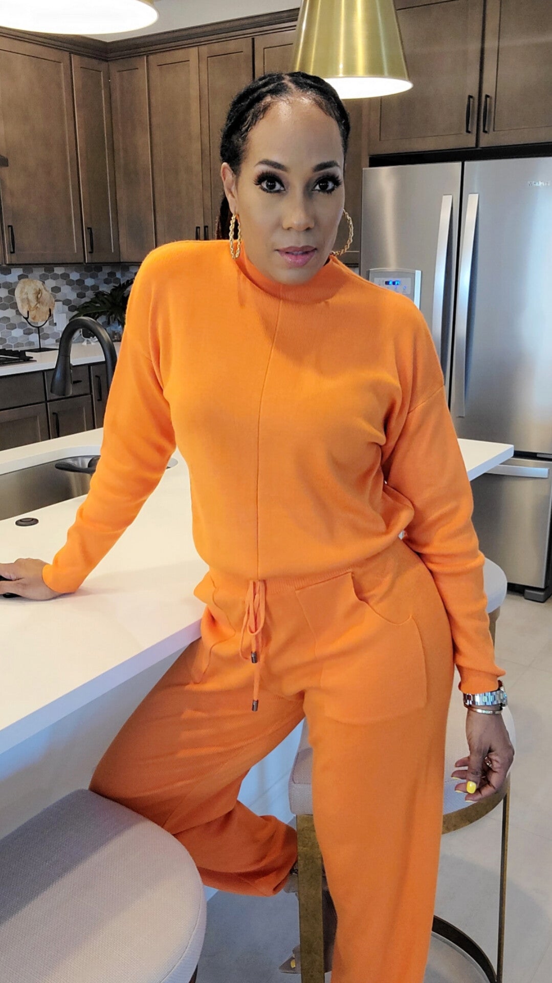 Level Up Cashmere Jogger Set | Orange