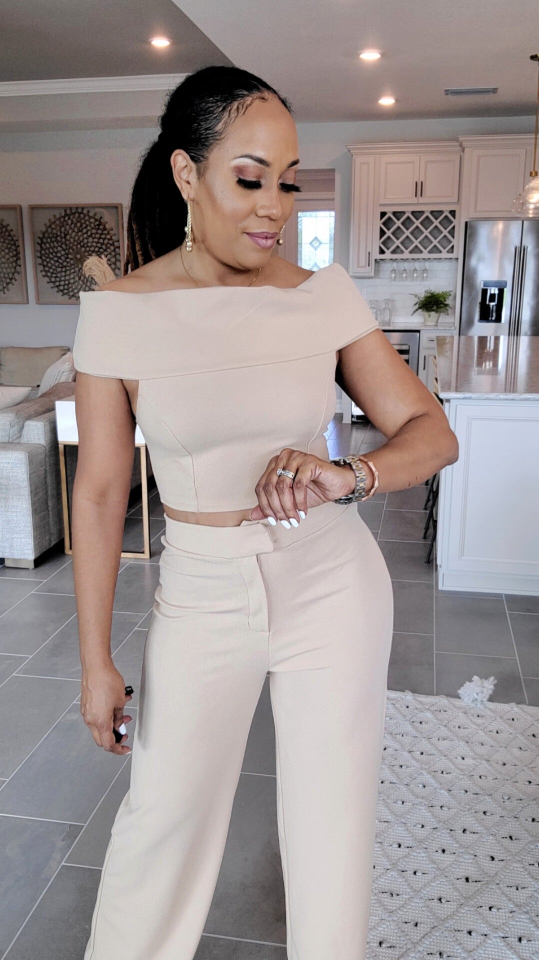 Dusk Till Dawn Pant Set | Beige