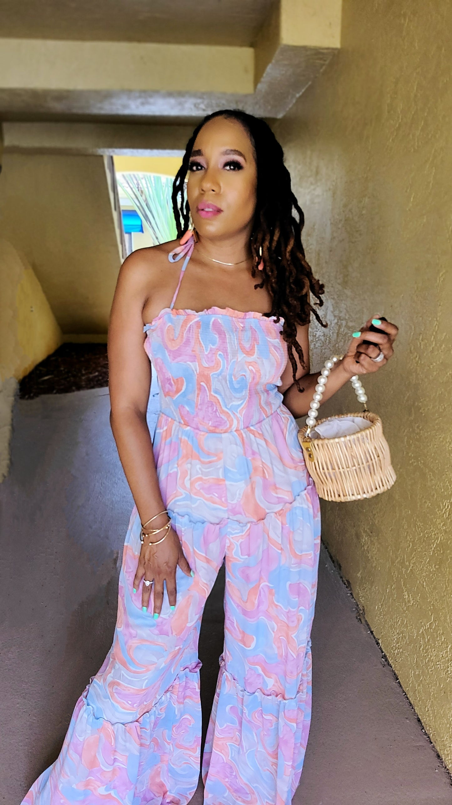 Take me Away Colorful Pastel Palazzo Jumpsuit